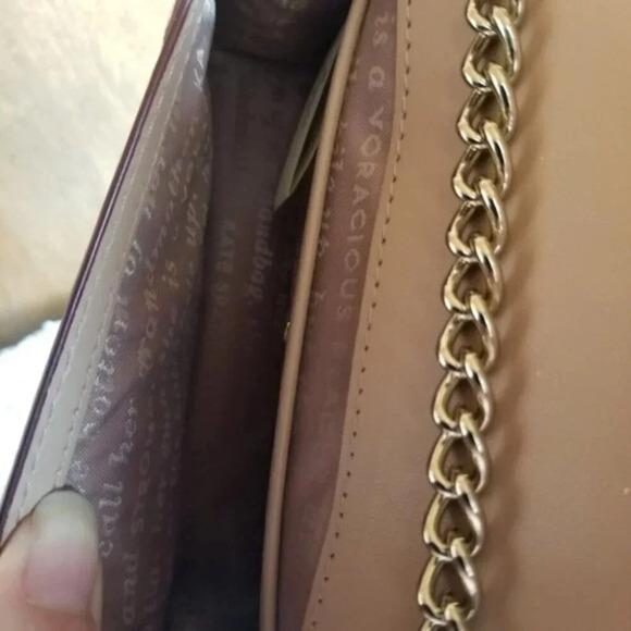 Kate Spade Rose Gold Glitter Burgess  Court Shoulder Crossbody Bag - Picture 9 of 13